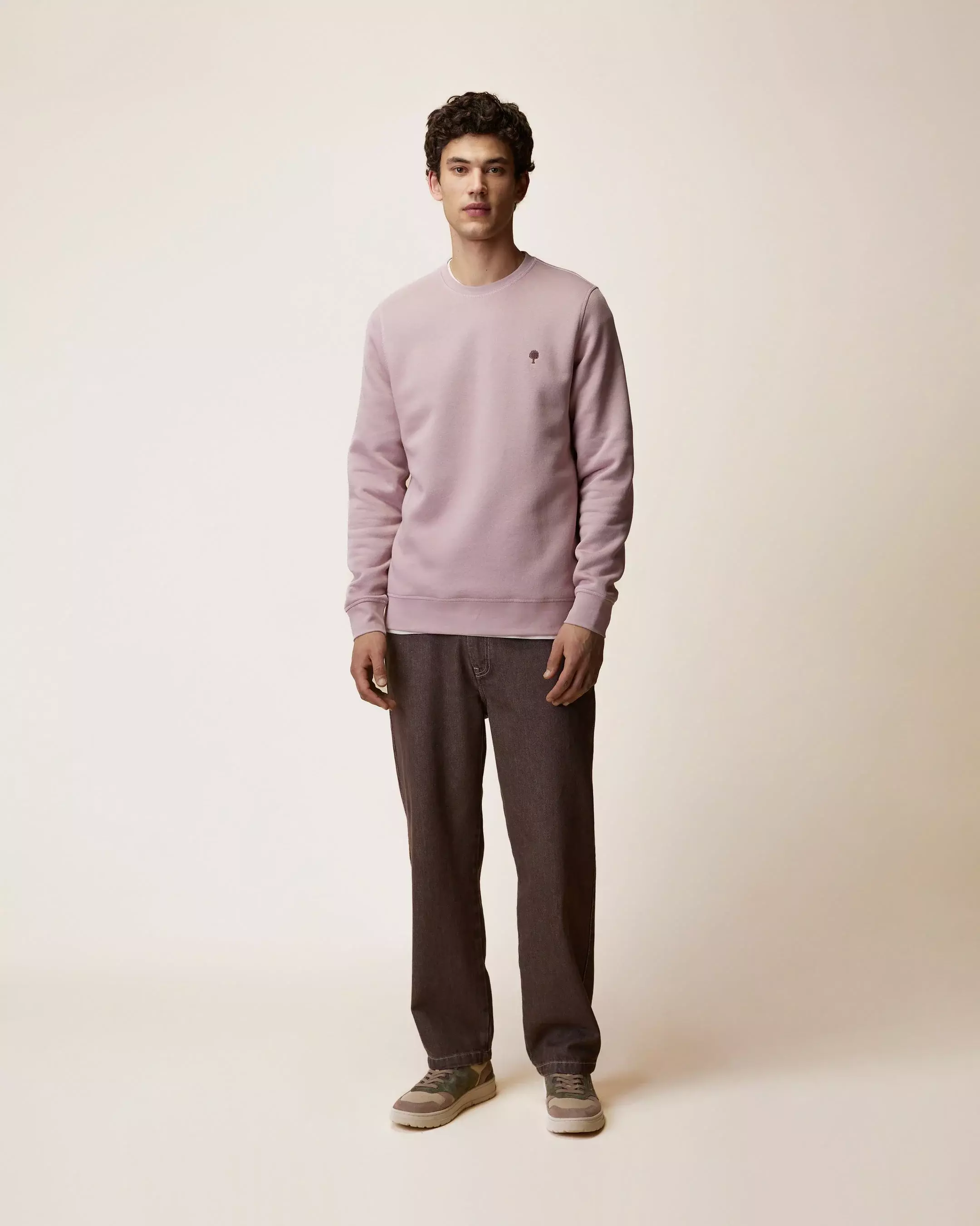 Faguo Donzy Sweatshirt Mauve Herren Pullover Crewneck rosa